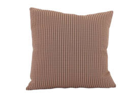 Vintage Dog Tooth Cushion Handmade Pink Brown Geometric Pattern - thumbnail 1