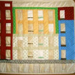 Patchwork, Fabric Painting, Wall Decoration, Hanging, Pamplona Fa??ade - thumbnail 3