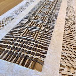 Handmade Mexican Amate Paper Wall Art - Xl 15.5X47 Modern - Unframed - thumbnail 3