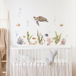 Sea Life Turtle & Fish Wall Decals, Plastic-Free Kids Room Wall Stickers - thumbnail 4