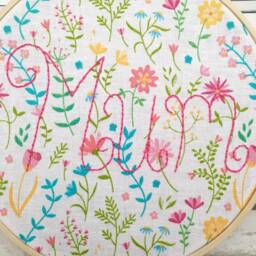 Mum Embroidery Hoop Wall Art, Mother's Day Gift, Embroidered Decoration - thumbnail 3
