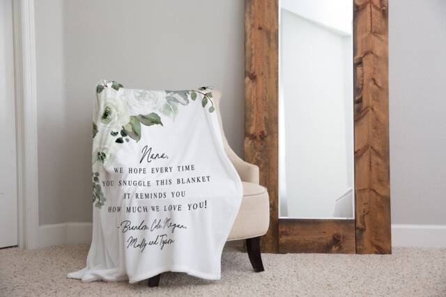 Christmas Gift For Her, Nana Present, Grandma Quote Blanket, From Kids Wife, Grandparent - image 1