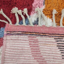 Custom Boujad Wool Rug - Authentic Multicolored Moroccan Carpet - thumbnail 4