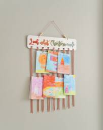 Kids Art Hanger Board, Look What We Made, Sign, Playroom Wall Art, Kid Room Decor, Wooden Display, Decor I28 - thumbnail 1