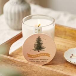 Couple's Christmas Gift Tree Scented Candle With Lid Gift, - Personalised Gifts