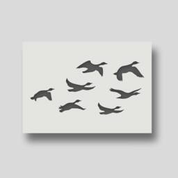 Flying Duck Stencils - Flock Of Reusable Decorative For Wall Art, Home D??cor, & Arts & Crafts. Various Size Options - thumbnail 1