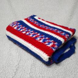 America Large Crocheted Throw Blanket - thumbnail 3