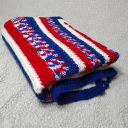 America Large Crocheted Throw Blanket - thumbnail 2