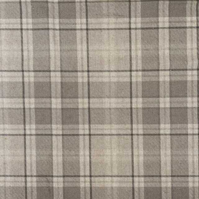 Highland Tartan Check Panama Custom Made To Measure Fully Lined Curtains Silver - image 1