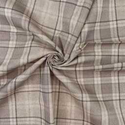 Highland Tartan Check Panama Custom Made To Measure Fully Lined Curtains Silver - thumbnail 3