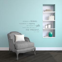 Tomorrow Is A Gift Inspirational Quote A.a. Milne - Wall Decal Custom Vinyl Art Stickers - thumbnail 2
