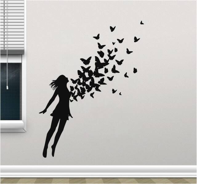 Butterfly Soul Vinyl Wall Art, Decal, Sticker, Transfer, Mural, Removable, Decor, Interior, Exterior, Peel & Stick, - 0738 - image 1