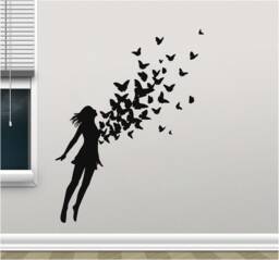 Butterfly Soul Vinyl Wall Art, Decal, Sticker, Transfer, Mural, Removable, Decor, Interior, Exterior, Peel & Stick, - 0738 - thumbnail 1