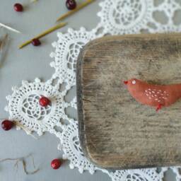 Birds Ornaments - Red, Pink, Orange, Purple. A Set Of 10 Birds, Ornaments, Hanging Birds - thumbnail 2