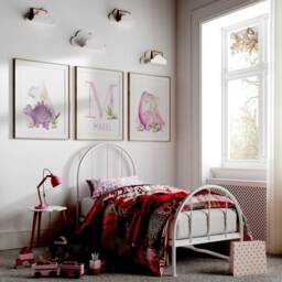 Set Of 3 Dinosaur Prints, Girls Bedroom, Girl Nursery Prints Decor, Girls Wall Art, Girls Prints, Girl Bedroom Prints, Dinosaurs - thumbnail 1