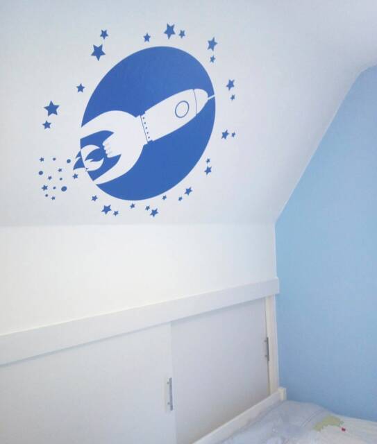 Space Rocket Wall Sticker, Art, Decal, Decal - image 1