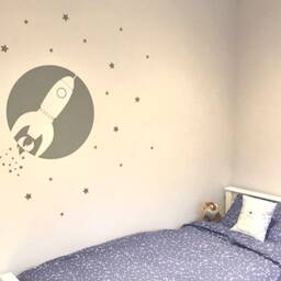 Space Rocket Wall Sticker, Art, Decal, Decal - thumbnail 3