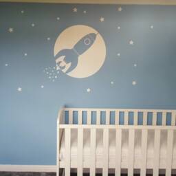 Space Rocket Wall Sticker, Art, Decal, Decal - thumbnail 2