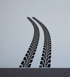 Tire Track Wall Decal Racing Poster Car Bed Racer Gift Custom Sign Boy Bedroom Vinyl Sticker Print Mural Children Decor Art 6T64 - thumbnail 1