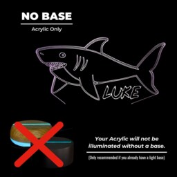 Personalised Shark Led Night Light, Gift, Baby Gifts For Kids, Nursery Lights, Light Bedroom - thumbnail 4