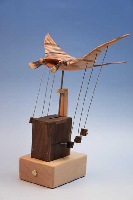 Flying Manta Ray Automata - Kinetic Sculpture Automaton Figurine Moving Art - image 1