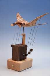 Flying Manta Ray Automata - Kinetic Sculpture Automaton Figurine Moving Art - thumbnail 1