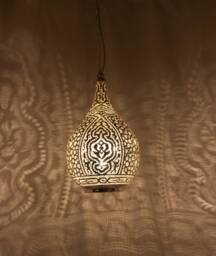 Moroccan Brass Pendant Light, Handmade Oriental Hanging Lamp, Gold Lampshade, Home Decor Lighting & Ceiling Light - thumbnail 1