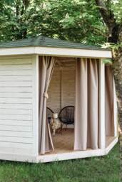 Waterproof Outdoor Curtain Panel, Patio Terrace Balcony Drape - thumbnail 1