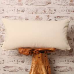 Ecru & Navy Corduroy Lumbar Pillow Cover Geometric Color Block - thumbnail 2