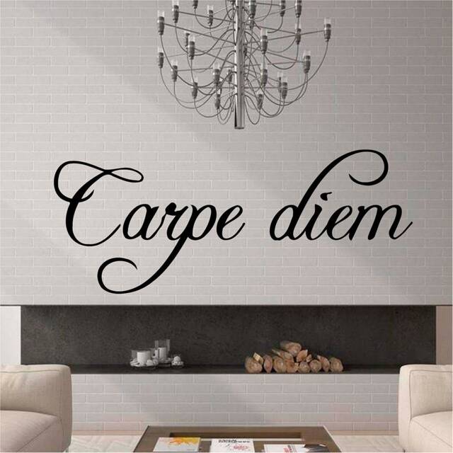 Carpe Diem - 0124 Wall Art Decal, Transfer, Mural, Sticker, 75 Colours, 5 Sizes, Interior Or Exterior Use , Easy To Apply - image 1