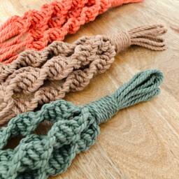 Boho Indoor Plant Hanger, Macrame Hanger For Medium & Large Pots, Spiral Top Plants - thumbnail 4