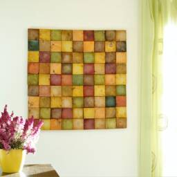Reclaimed Wood Wall Art Autumn Leaves, Organic Decor - thumbnail 2