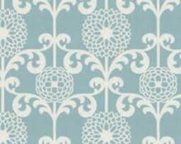 Fun Floret Pillow Cover Blue Floral Cotton Sateen Throw - thumbnail 3