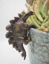 stegosaurus Pot Buddy - Dinosaur Garden Decor British Design - thumbnail 1