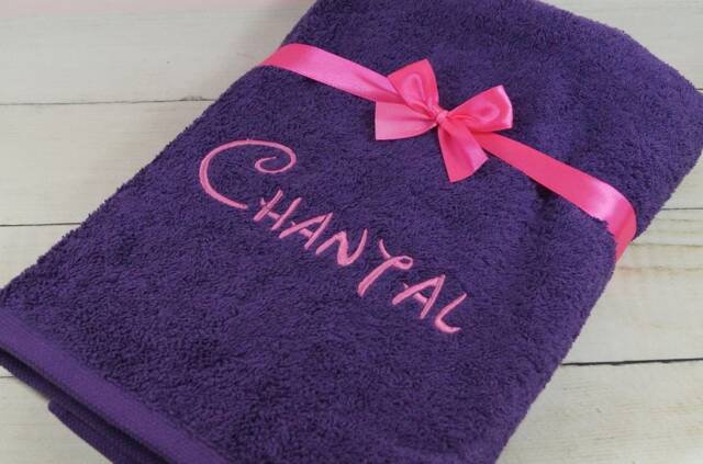 Personalized Towel With Name - Embroidered Terry Made Of 100% Cotton Gift Idea - 140233 - image 1