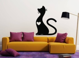 Wall Vinyl Decal Cute Fluffy Cat Soft Claws Nursery Room Decor - 2425Dn - thumbnail 1