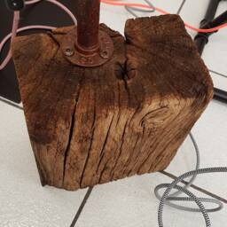Raw Wood Lighting Lamp Design Loft Vintage Edison Indus Style Rusty - thumbnail 3
