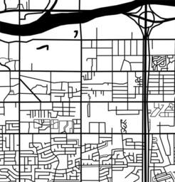 Tempe Map - More Sizes Available Black & White Wall Art - thumbnail 3
