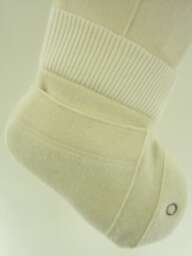 Christmas Stocking Boiled Wool Ivory Off White Almond Cream Jones New York Snaps Ooak Recycled Upcycled Repurposed 976 - thumbnail 1