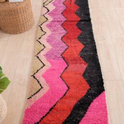 Moroccan Runner Rug 2x10 Ft, Vintage Berber Runner, Handwoven Wool Rug, Tribal Bohemian Hallway 76x323 cm - thumbnail 2
