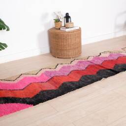 Moroccan Runner Rug 2x10 Ft, Vintage Berber Runner, Handwoven Wool Rug, Tribal Bohemian Hallway 76x323 cm - thumbnail 3