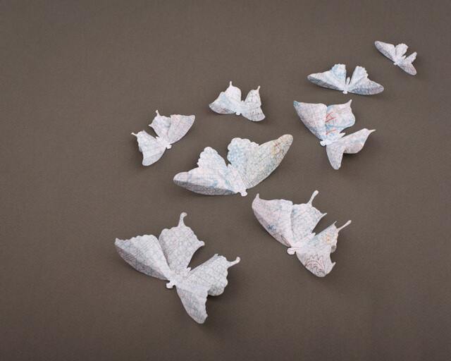 3D Wall Butterflies For Nursery, Children's Room, Decor, Wedding, Sky Dots - image 1