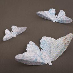 3D Wall Butterflies For Nursery, Children's Room, Decor, Wedding, Sky Dots - thumbnail 3