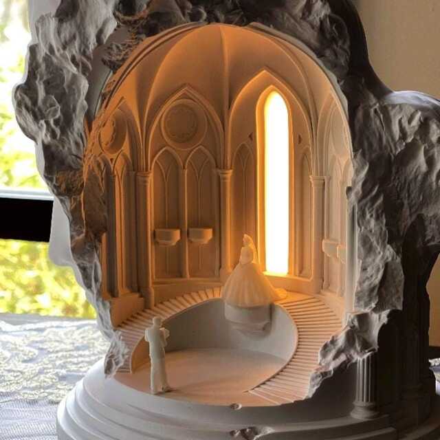 Wedding Dome Gypsum Lamp Diffuser Aromatherapy Led Desk - image 1
