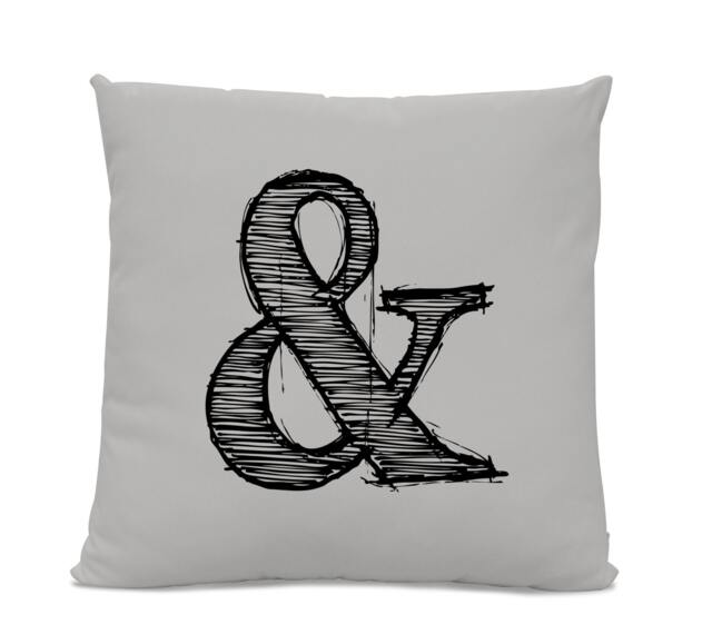 Ampersand Pillow - Letter With & Monogrammed Custom Throw
