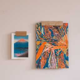 10 cm Solid Wood Poster Hanger - No Drilling Required - Adhesive Attachment. Designed & Made in Normandy By Gllu - thumbnail 3