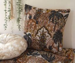 Custom Cushion Cover - Handmade in France Upholstery Fabric - thumbnail 1