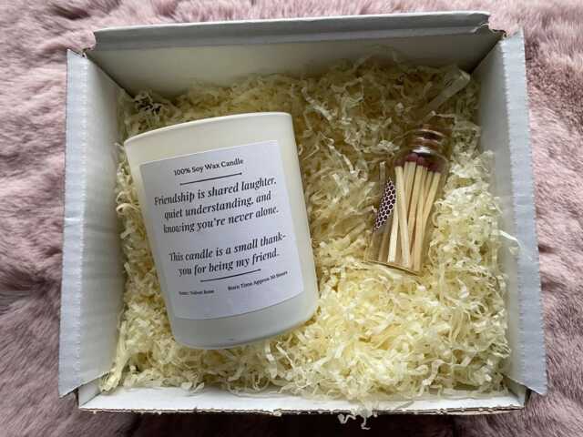 Friendship Candle For Bestie, Vegan Soy Wax, Highly Scented & Long Lasting - image 1