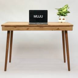 Office Gaming Wooden Desk Industrial Rustic, Turned Legs Choice Of Colours, Sizes & Leg Options. Fast Dispatch - thumbnail 2