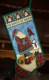 Christmas Stocking The Magic Of Santa Quilted - thumbnail 1